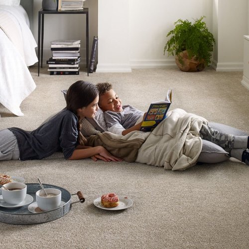 Kids reading on bedroom carpet from Choo Choo Carpets & Floor Coverings, Inc in Lane Chattanooga, TN