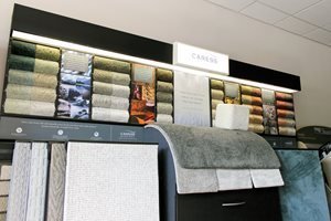 Flooring products display in showroom at Choo Choo Carpets & Floor Coverings, Inc in Lane Chattanooga, TN