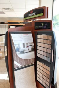 Flooring products display in showroom at Choo Choo Carpets & Floor Coverings, Inc in Lane Chattanooga, TN