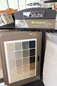 Flooring products display in showroom at Choo Choo Carpets & Floor Coverings, Inc in Lane Chattanooga, TN