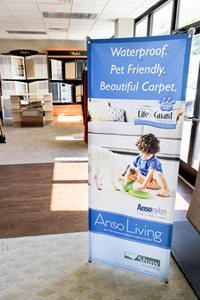 Flooring products display in showroom at Choo Choo Carpets & Floor Coverings, Inc in Lane Chattanooga, TN