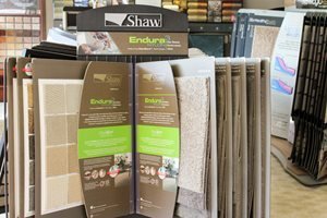 Flooring products display in showroom at Choo Choo Carpets & Floor Coverings, Inc in Lane Chattanooga, TN