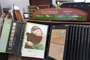 Flooring products display in showroom at Choo Choo Carpets & Floor Coverings, Inc in Lane Chattanooga, TN