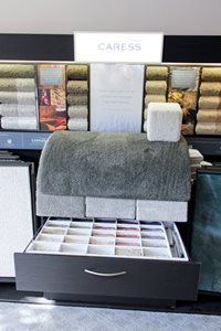 Flooring products display in showroom at Choo Choo Carpets & Floor Coverings, Inc in Lane Chattanooga, TN