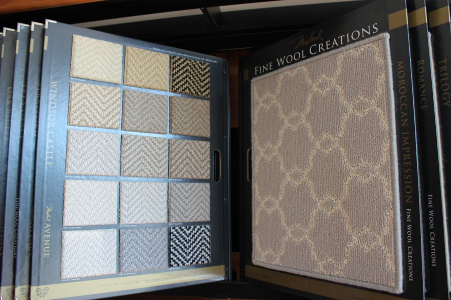 Wool carpet display in showroom from Choo Choo Carpets & Floor Coverings, Inc in Chattanooga, TN